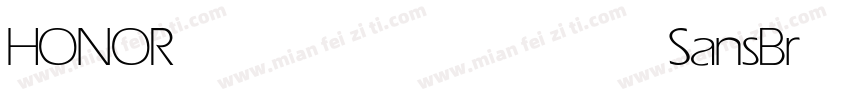 HONORSansBrand Light字体转换